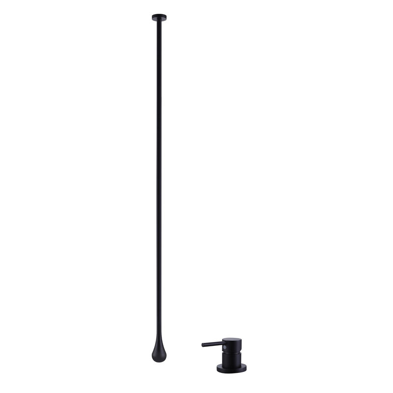 Robinet de salle de bain à un trou, Noir mat