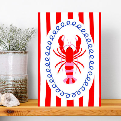Art mural Bold Lobster Striped