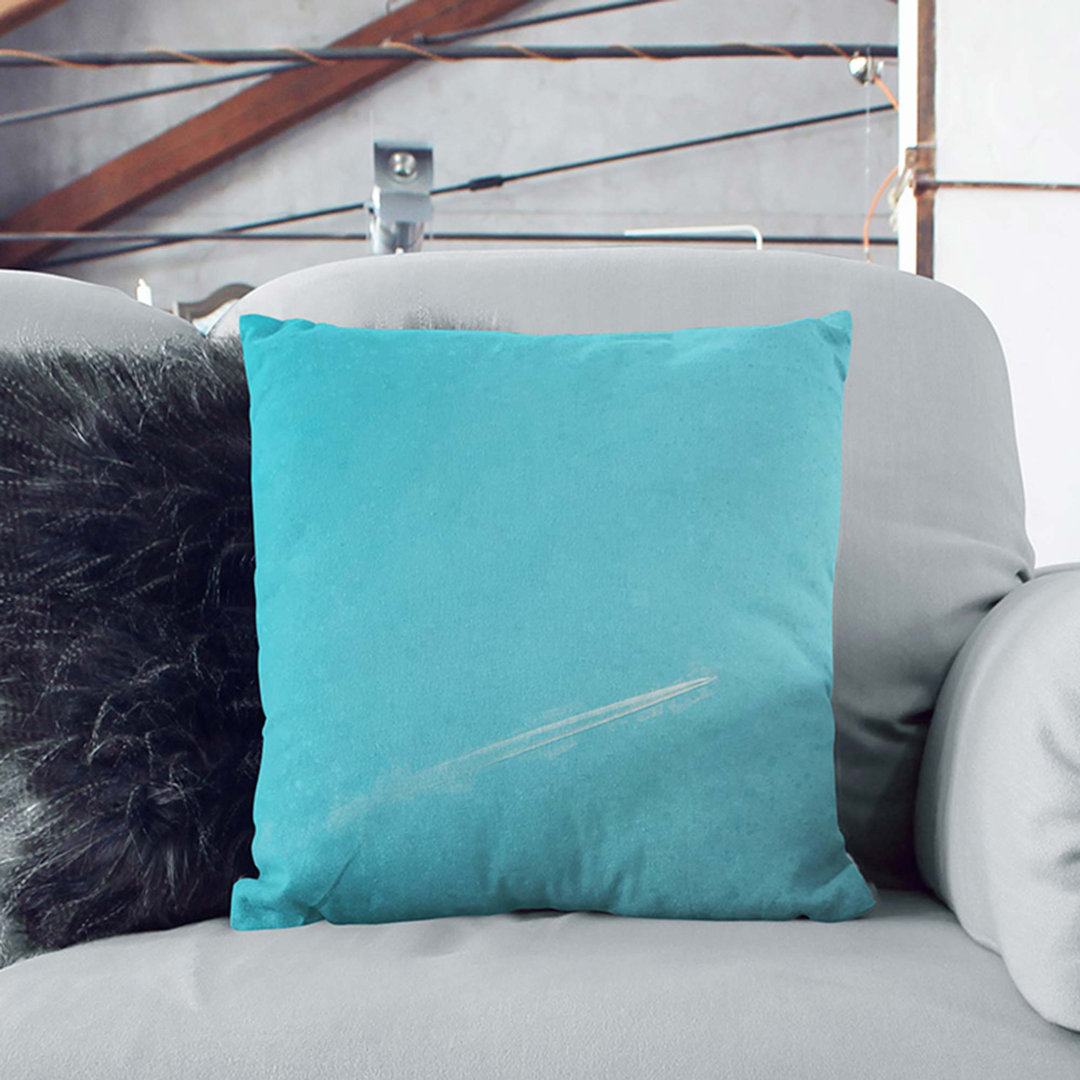 Airplane Trail in the Sky Cushion with Filling