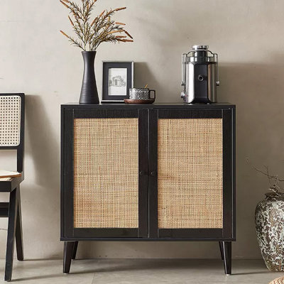 Modern Simple Rattan Woven Accent Cabinet