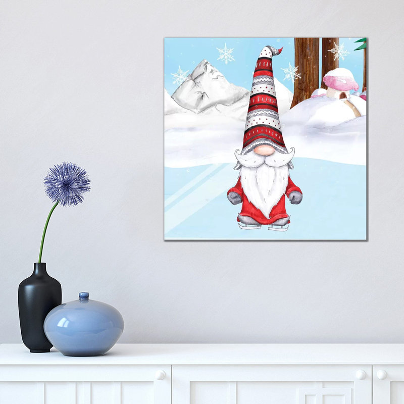 Fun Hat Gnoming Around II by Hugo Edwins - Wrapped Canvas Print, 45.72 cm H x 45.72 cm W x 3.175 cm D