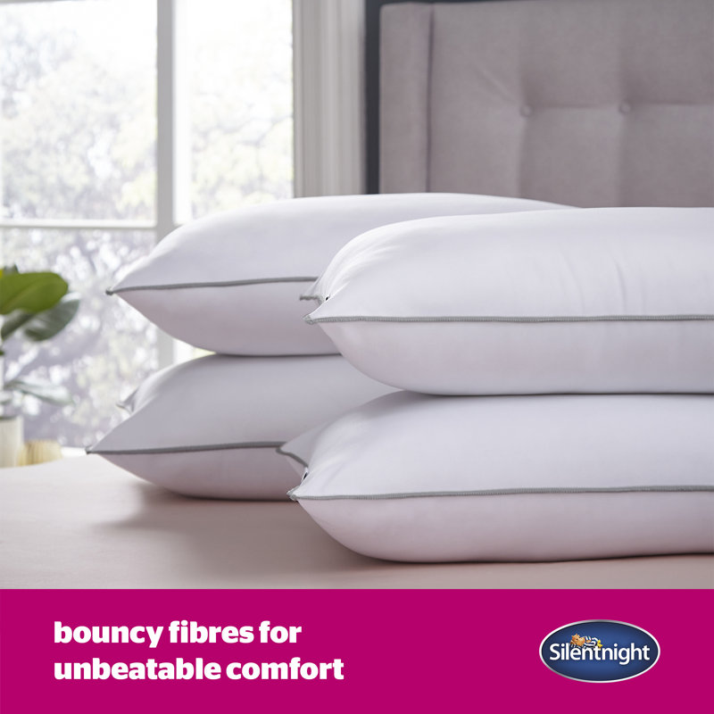 Silentnight Luxury Overlocked Ultrabounce Pillow - 4 Pack
