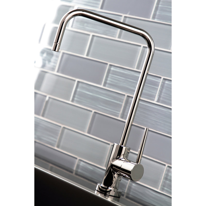 Kingston Brass New York Single-Handle 1-Hole Deck Mount Water Filtration Faucet, Polished Nickel
