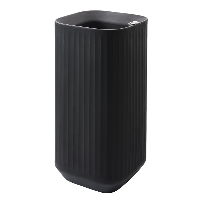 MODULAR SELF WATERING PLANTER BOX, Caviar Black, 20" x 20" x 38"H - Tall Square