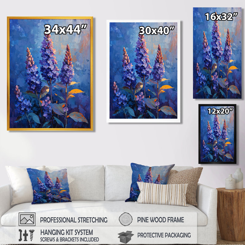 Nikole - Floral Canvas Art Print, H 32 po x l 16 po, Noir, noir, noir, noir, Reproduction encadrée d'une seule photo