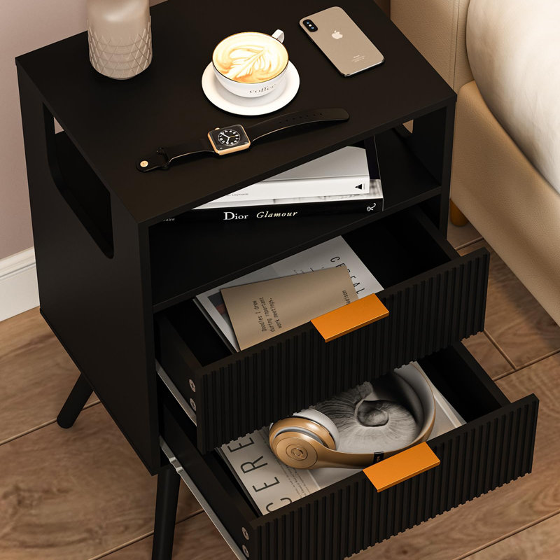 Table de chevet de style moderne, Noir