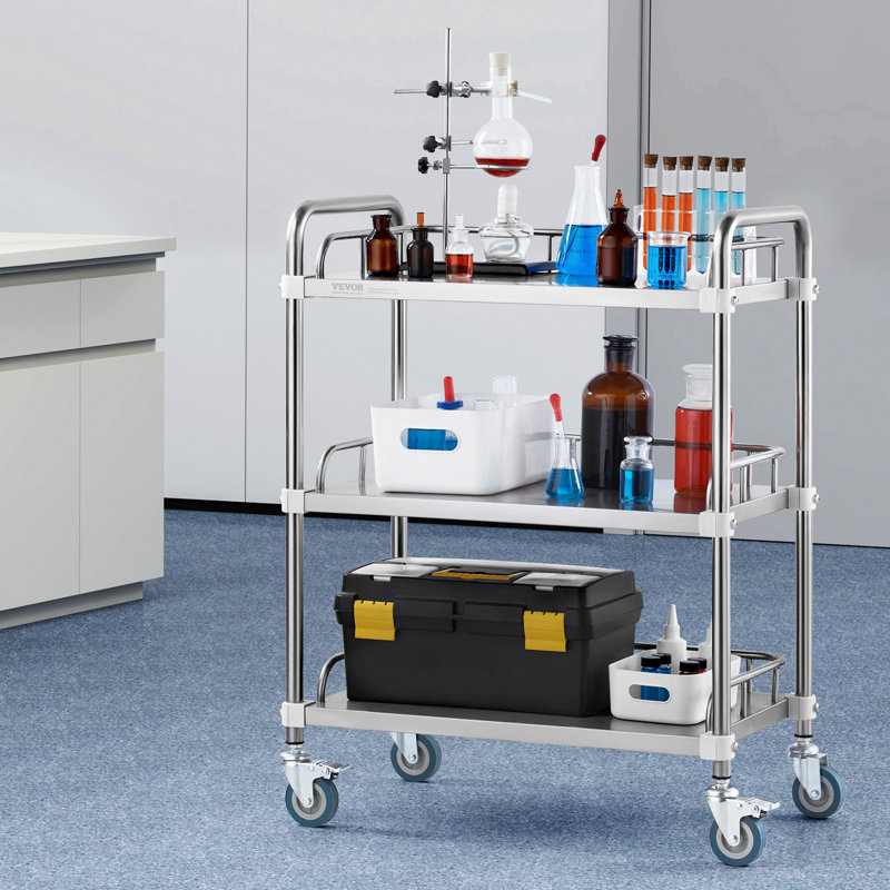 34.13'' H x 26.38'' W Lab Cart with Wheels