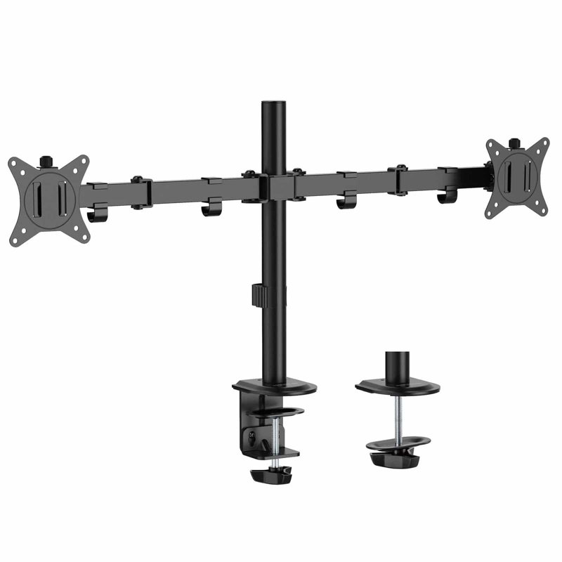 Support de bureau double pour écrans de 17 à 32 po, Noir