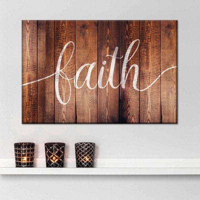 Faith Typography Canvas Print