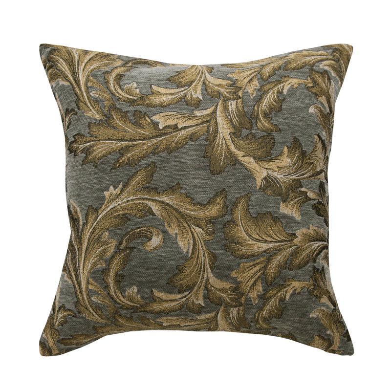 Apul Floral Square Pack of 2 Cushions With Filling, Gold