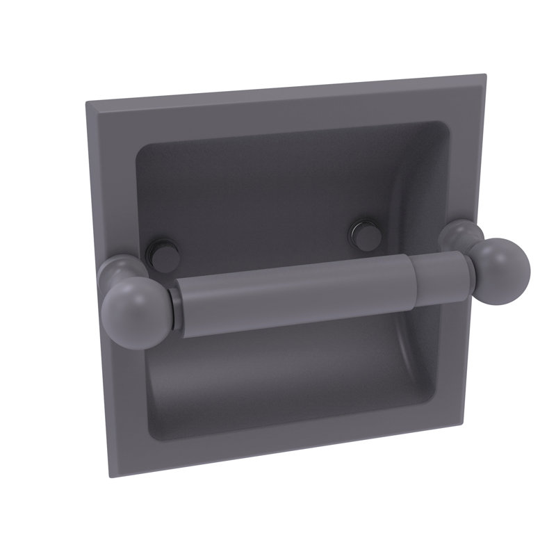 Porte-papier hygiénique encastré Marchmont, Gris mat