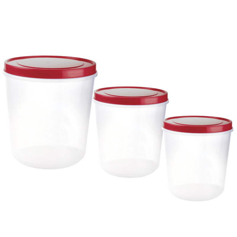 Ensemble de 3 contenants ronds Super Seal, Marron
