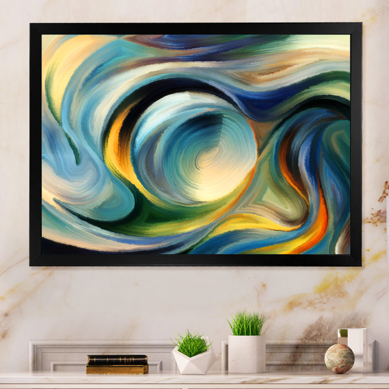 Visualisation de l'intérieur I - reproduction d'art sur toile, Cadre noir, H 8 po x l 12 po x P 1 po