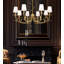 Lustre 8 lumières feuille d'or Parra-123222991
