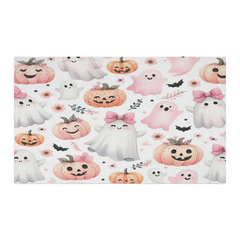 Tapis tressé Spooky Gourds, Rectangulaire 3 pi x 5 pi