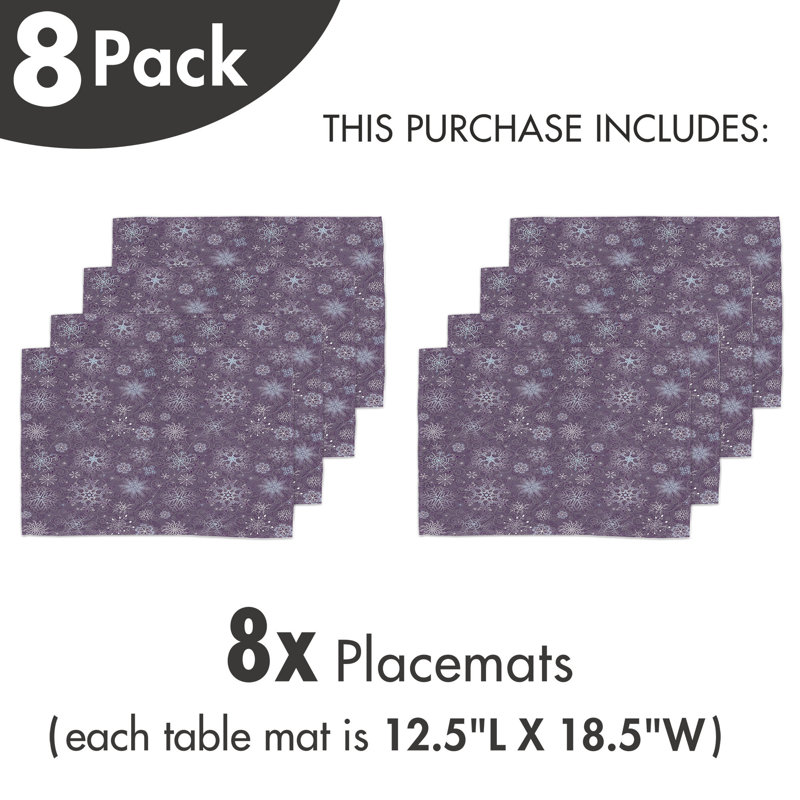 Ensemble de 8 tapis de table aubergine East Urban Home