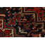 Tapis oriental rétro en laine rouge noué à la main 8 pi 3 po x 11 pi 2 po Tribal
