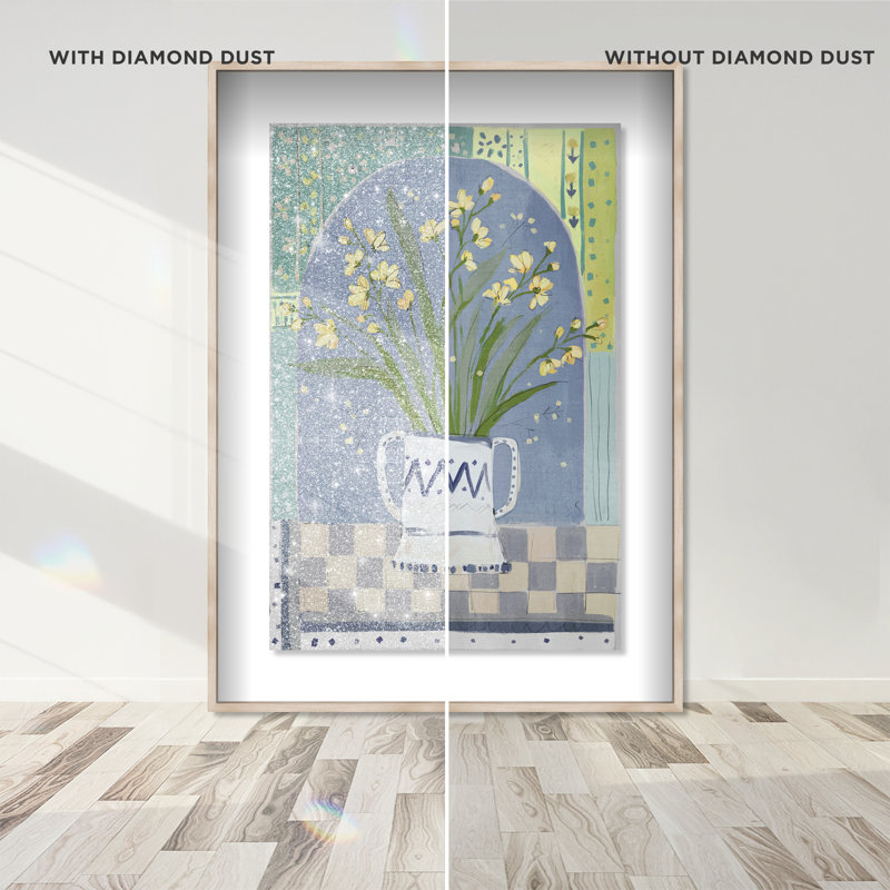 Daylilies In A Vase Print by Oliver Gal, 16.5"H x 11.5"W, Natural Oak Shadowbox