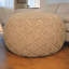 50cm Wide Round No Pattern Pouffe Ottoman-80785391
