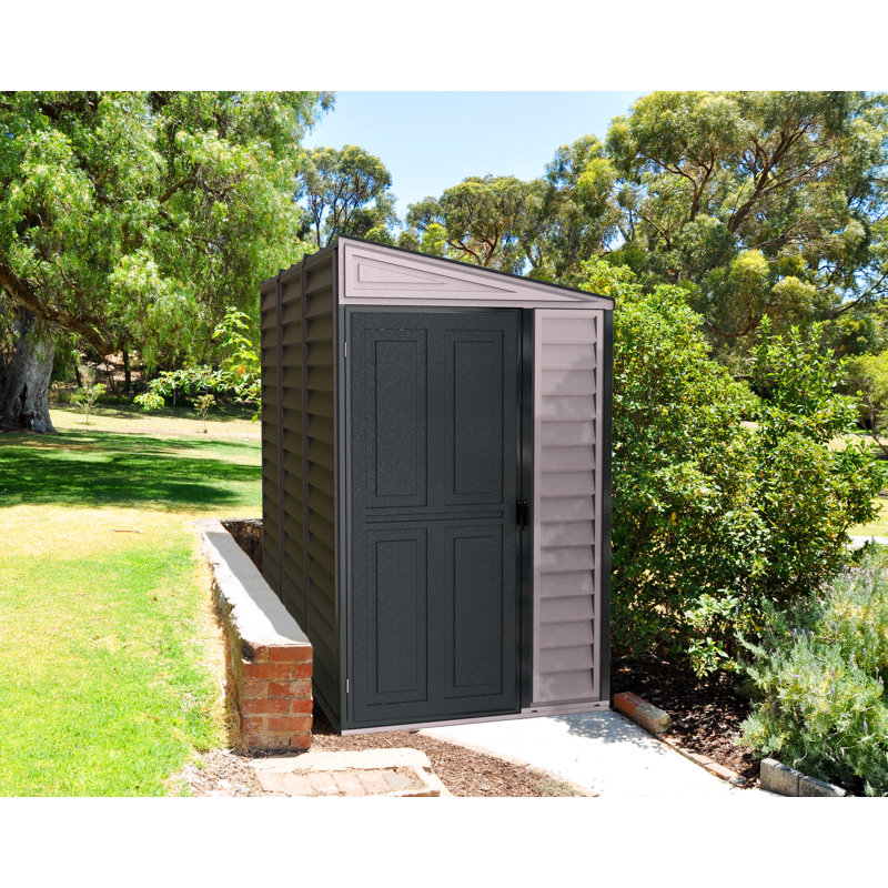 4 ft. W x 8 ft. D Plastic Lean-to Storage Shed