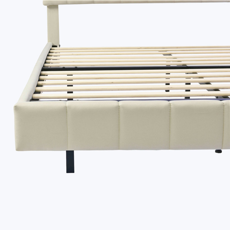 Imca Upholstered Bed, Queen, Beige 2