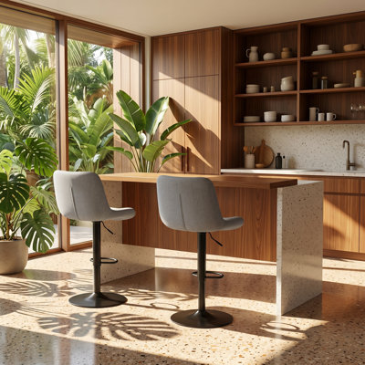 Tabourets de bar rotatifs à hauteur ajustable en tricot doux l 18,11 po x P 20,87 po x H 35,04 po Leavader