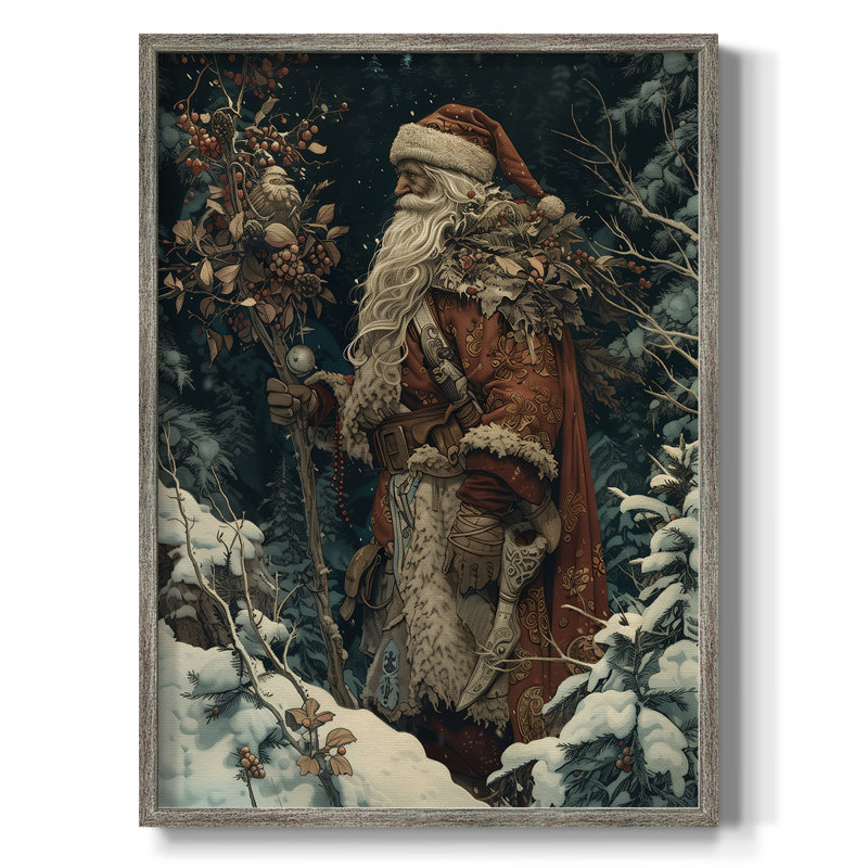 «Christmas Holiday» DCXIX, reproduction d'art encadrée - bois massif, H 11 po x l 9 po