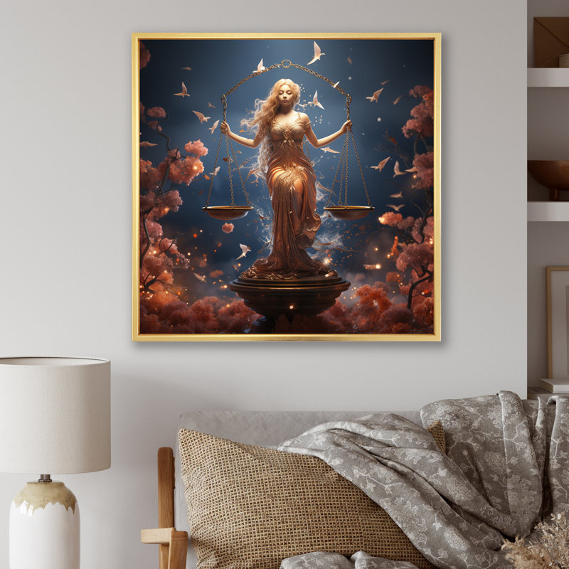 Spiritual Balance II sur impression sur toile, H 24 po x l 24 po x P 1 po, Cadre flottant doré