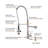 Brass Commercial Pull-Down Sprayer Kitchen Faucet 2 Handle With Locking Buckle And Soap Dispenser-103828758