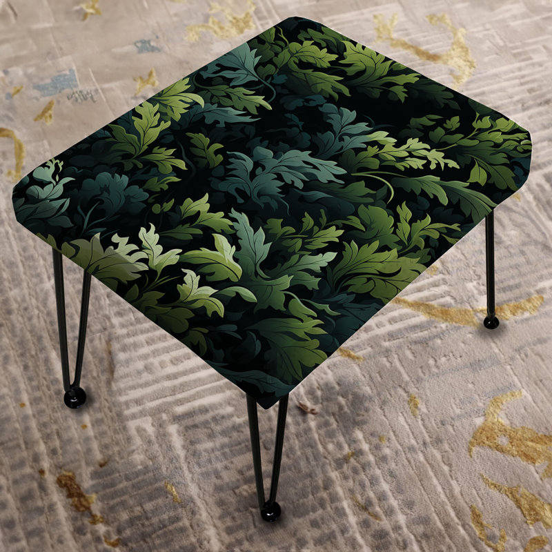 Enchanted Camo Illusion - Abstract Rectangle Ottoman