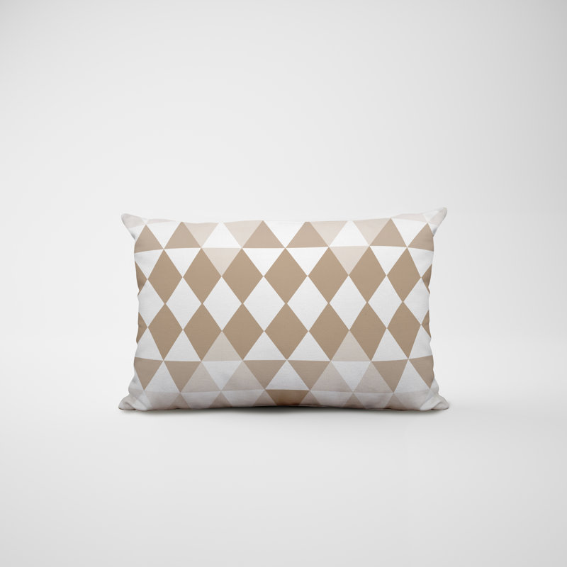 Housse et insert de coussin rectangulaire en polyester pour l'intérieur et l'extérieur, Beige