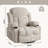 Swinging Recliner Massage Heated Sofa, With USB And 2 Cup Holders In Side Pockets-456702955