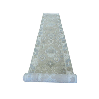 Tapis oriental brun clair noué à la main 3 pi 2 po x 28 pi 2 po 8E7078DCE76348C6994D6248D0D9F353