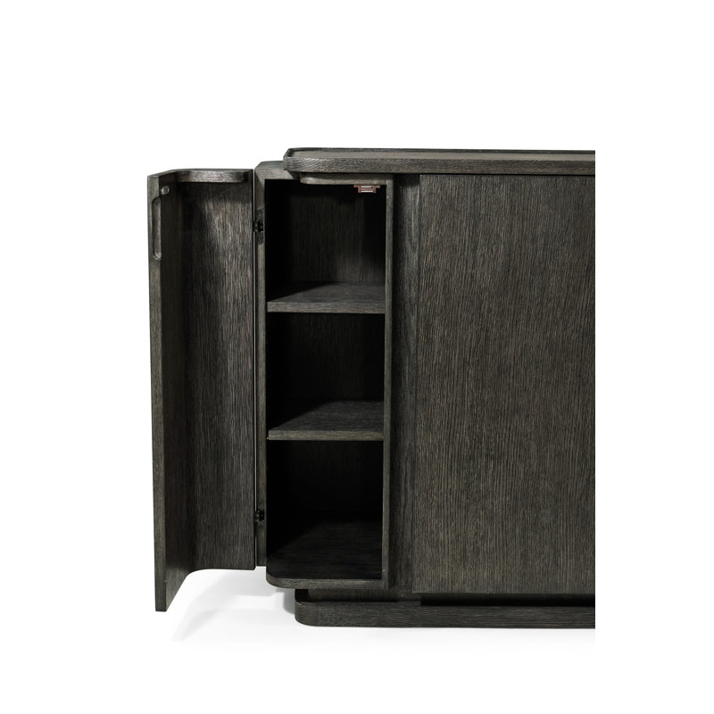 Repose 78.75'' W Solid Wood Sideboard, Charcoal Oak
