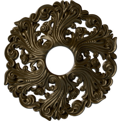 Endurathane Foster Ceiling Medallion, 19 1/8"OD x 1"P (Fits Canopies up to 5 5/8"), Hand-Painted Pearl White Finish