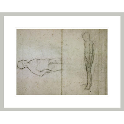 «Young Nude» par Amedeo Modigliani - Estampe numérique encadrée