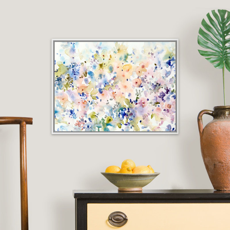 «Flowing Colors II» par Timothy O Toole, reproduction d'art sur toile, H 20 po x l 26 po x P 1,75 po, Cadre flottant blanc