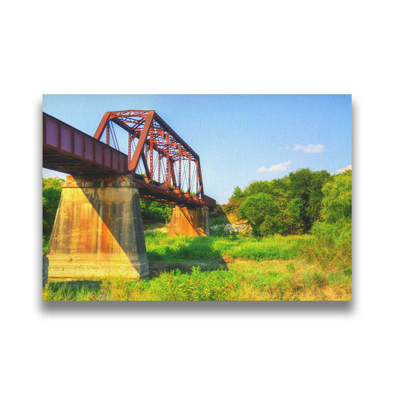 Texas Railroad Bridge par Kelly Wade. Impression sur papier - Montée et encadrée avec de l'acrylique transparent