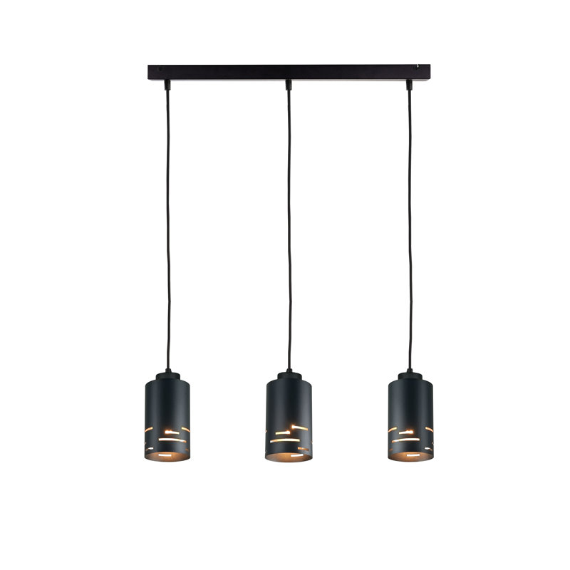 - Light Pendant, Black, 3 Lights