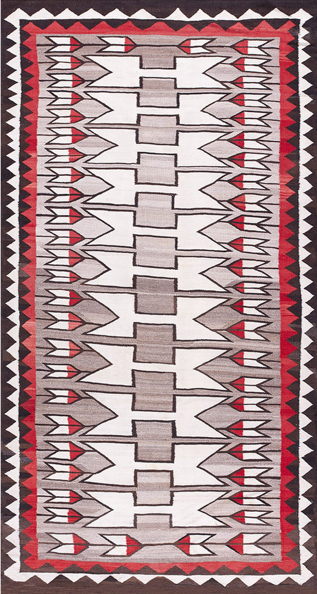 The New England Collection Bold Tribal Geometric Antique Flatweave ...