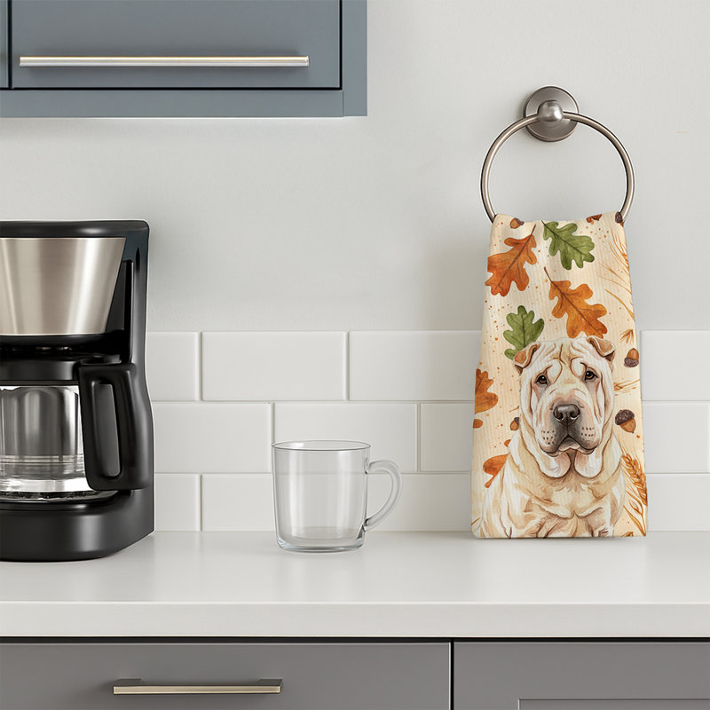 Serviette de cuisine tricolore Sheltie, Shar Pei