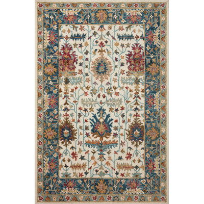 Hand Hooked Wool Oriental Indoor Rug