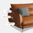 Orange Genuine Leather Modular Sofa cushion couch