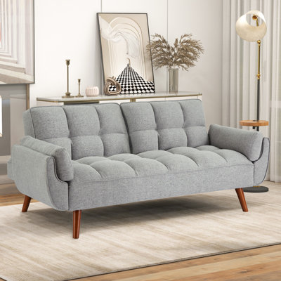 Layanie Full / Double 75.39'' Inch Futon Sofa Bed-Convertible Couch Loveseat Sleeper For Living Room, Bedroom, Studio, Apartment, Dorm, Home Office