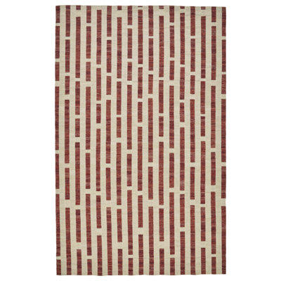 Motif géométrique merlot/ivoire tapis décoratif Cabrillo