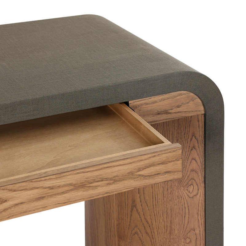 Jane Writing Desk, Dark Green Lacquered Linen