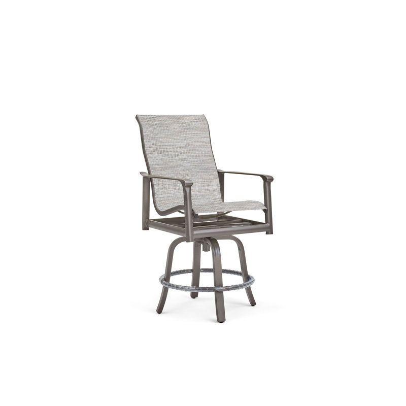 Tabouret de balcon pivotant Aspen, Teck vieilli