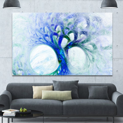 « blue mystic psychédélique tree », impression sur toile