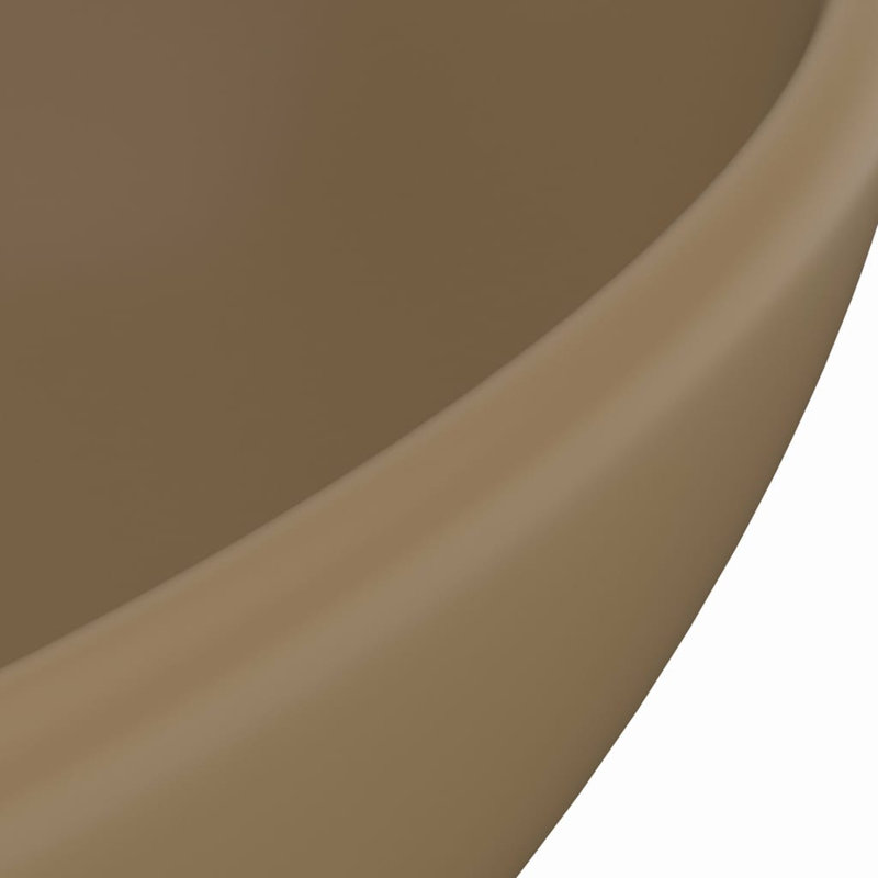 Belfry Bathroom Gline 400mm L x 330mm W Ceramic Oval Sink, Cream