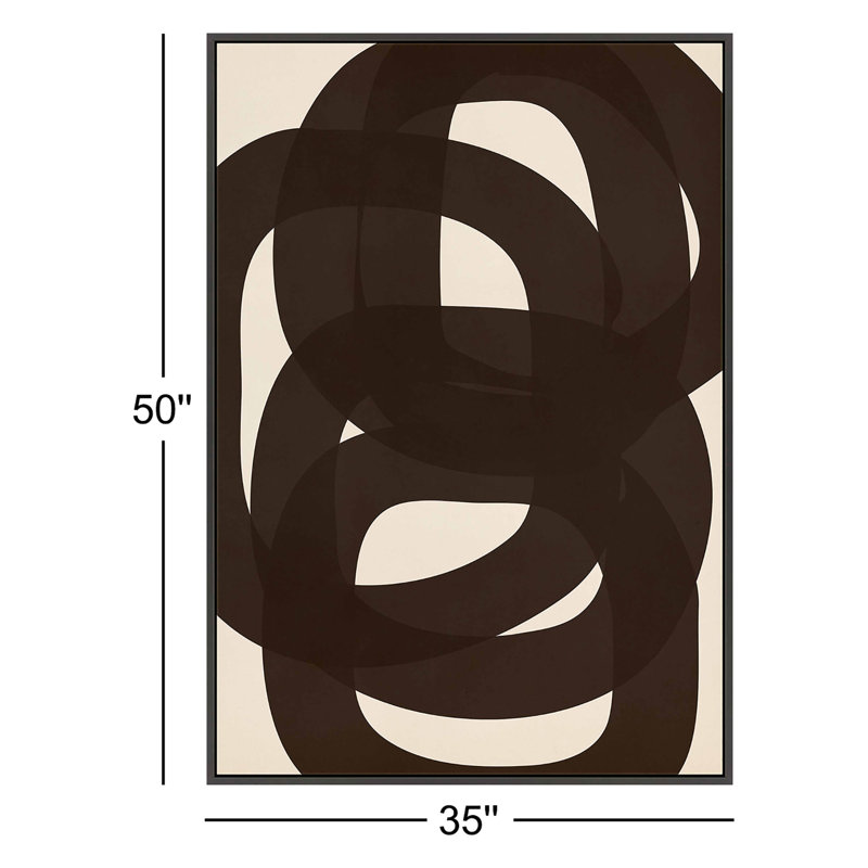 Circular Harmony Print by Romina Gadler, Black Framed Paper, 50" H x 35" W x 1.25" D